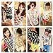 ROPALIA Ladies Girl Summer Chiffon Loose Blouse Bubbles Print T-Shirts Blue US10