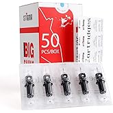 STIGMA Disposable Tattoo Cartridge Needles 50Pcs Assorted Sizes 3RL 5RL 7RL 9RL 11RL 0.35mm of Round Liner Soft Edge for Tattoo Machines 50Pcs EN05-50KIT-E