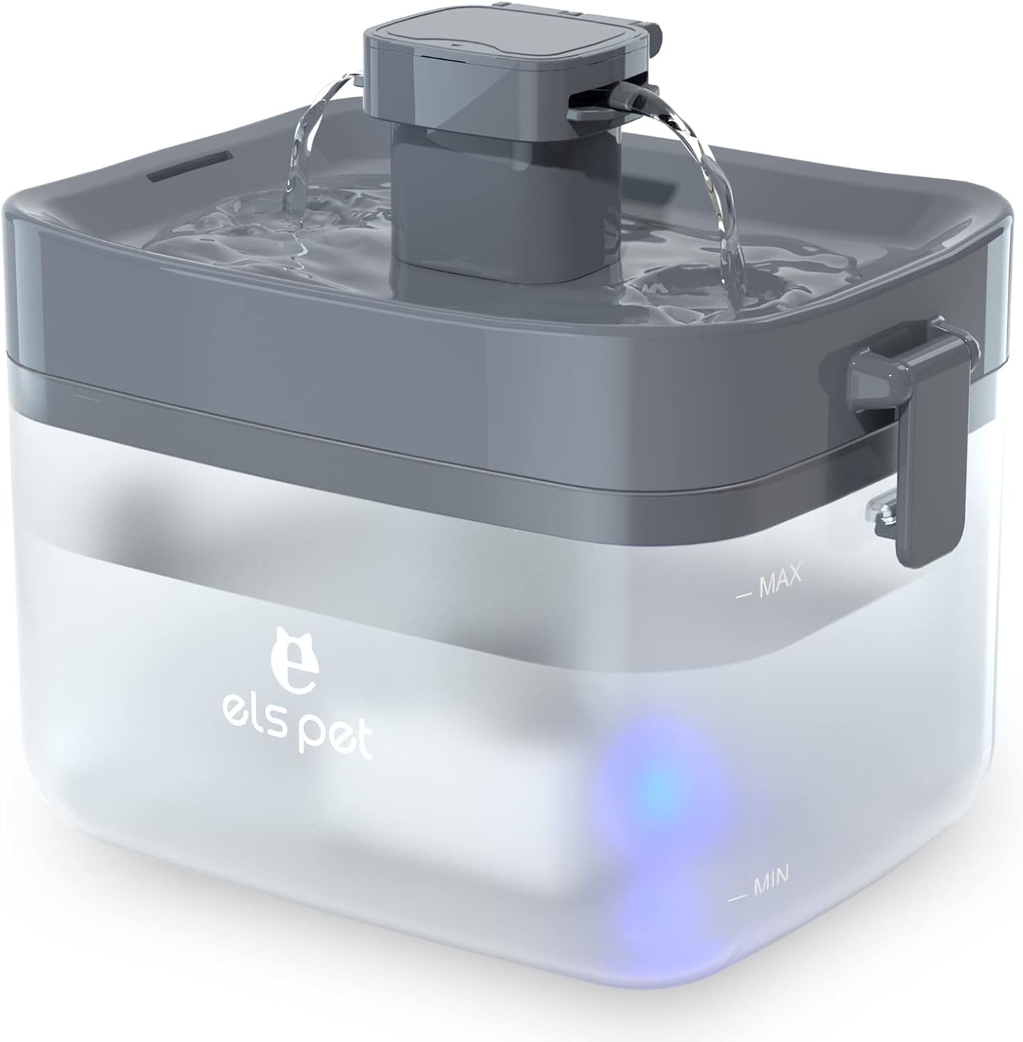 Photo 1 of Upgraded and Optimized Version Cat Water Fountain: ELS PET USB 20dB Ultra-Quiet Pet Water Fountain, Translucent Mini Water Tank, 1.5L/50.7oz Cat Drinking Fountain for Small to Medium Size Cat