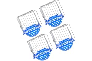 Alipis 4Pcs Plastic Bird Nesting Boxes with Coconut Fiber, Comfortable Finch and Parakeet Breeding Nests