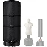 Freestanding Punching Bag Cover, Black Waterproof for Upright Bags | Heavy bag cover with 2 wind buckles, drawstring &amp; carry handle. Fits Dummy Boxing Bag and freestanding punching bags.