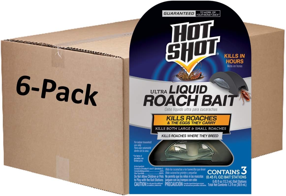 Hot Shot HG-95789 Roach Killer, 6-Count, Brown/A: Industrial & Scientific