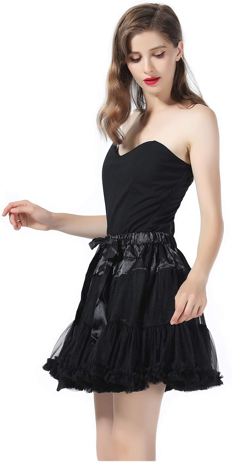 black puffy skirt outfit