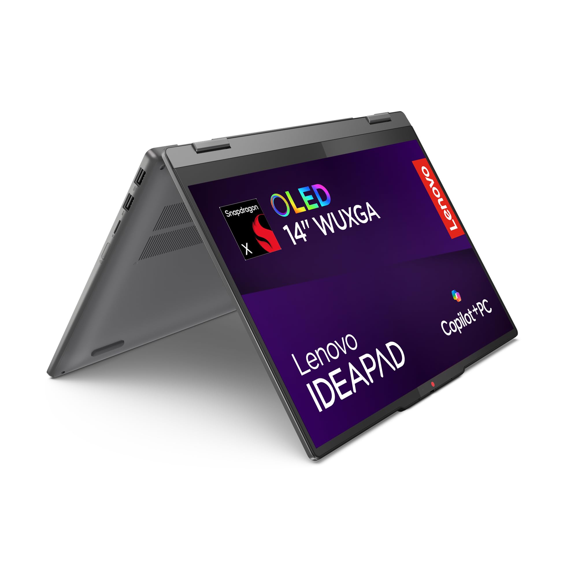 Lenovo IdeaPad 5 2-in-1 Gen 9 | 14 inch WUXGA OLED Touch Laptop| Snapdragon X X1-26-100 | Copilot+ PC | 16 GB RAM | 512 GB SSD | Wi-Fi 7 | USB-C | Windows 11 Home | Luna Grey