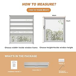 Persilux No Drill No Tool Zebra Blinds Dual Layer