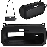 Ferbao Silicone Cover Case for Bose SoundLink Plus,Protective Travel Carrying Case with Shoulder Strap for Bose SoundLink Plus (Black)
