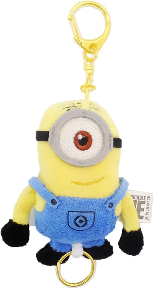 Amazon 怪盗グルーのミニオン危機一発 リールキーホルダーマスコット スチュアート アニメ 萌えグッズ 通販