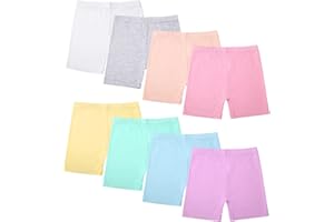 Boyiee 8 Pack Girls Toddlers Dance Shorts Bike Shorts for Dance Gymnastics Yoga Safety Active Under Dress
