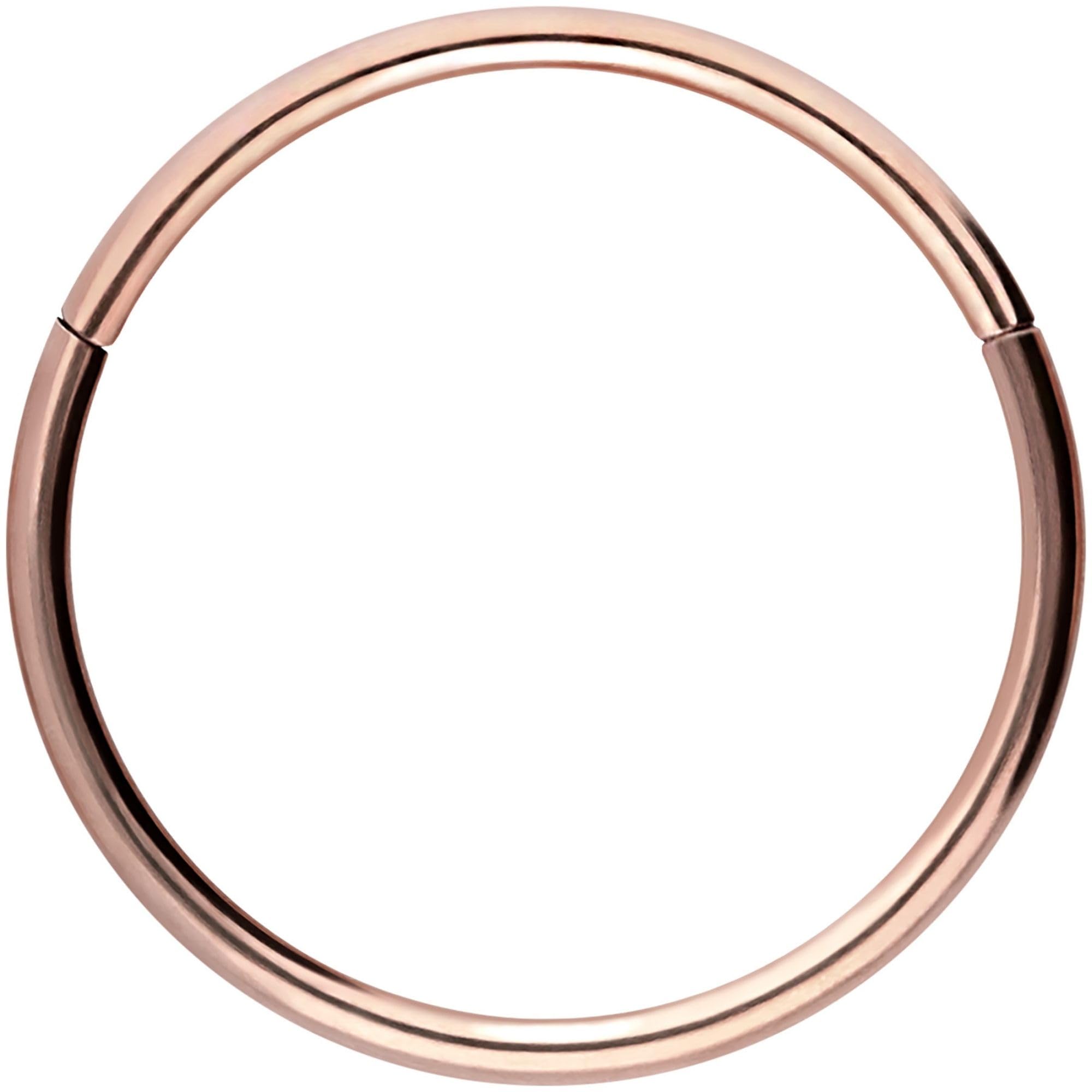 PIERCINGLINE Segment Ring Clicker made of surgical steel - Piercing in Rose Gold color - Size: 1.2 mm bar thickness | 8 mm inner diameter