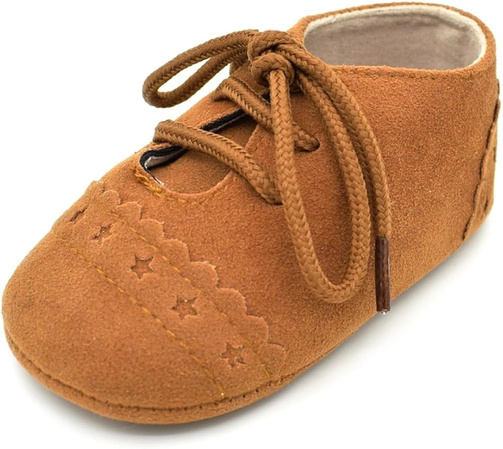 Dukars Baby Boys Girls Soft Sole Moccasins Lace-up Infant Toddler Shoes Sneaker: Clothing