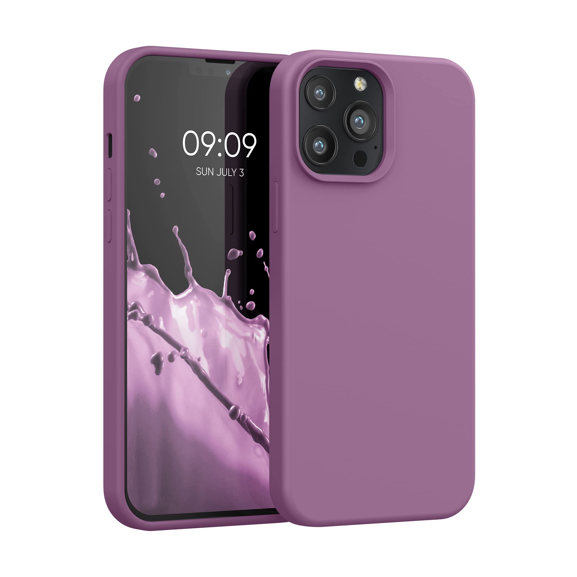 kwmobile Case Compatible with Apple iPhone 13 Pro Max Case - TPU Silicone Phone Cover with Soft Finish - Orchid Violet