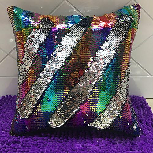 Gaobei Reversible Sequins Mermaid Pillow Cases Magic Mermaid Sequins Pillow Cushion Cover