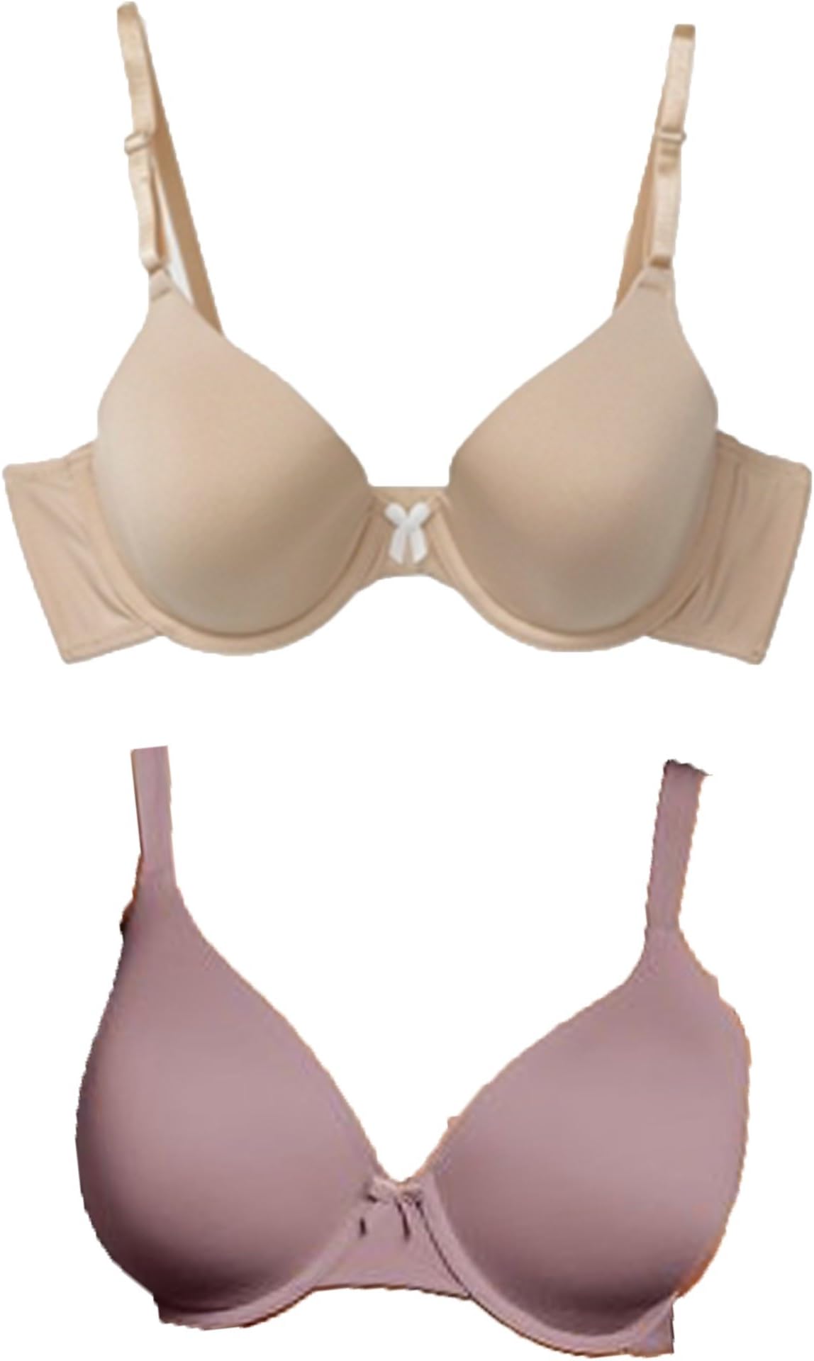 Maidenform Comfort Devotion 2 Pack of T-Shirt Bras (Latte Lift/Spicy Bronze, 36B)