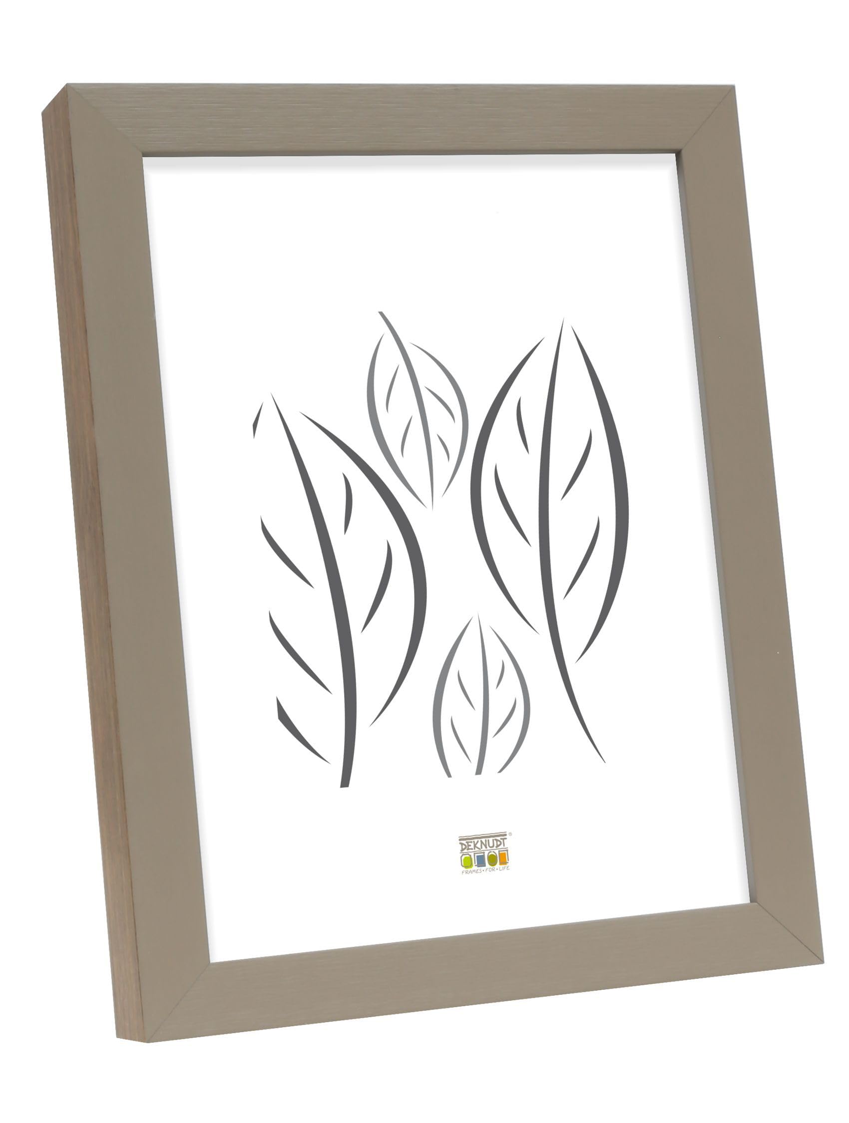 Deknudt S46PH3_10.0x15.0 Wooden Photo Frame with Beige/Brown/Beige Border 15 cm