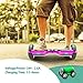 Hoverboard Two-Wheel Self Balancing Electric Scooter UL 2272 Certified, Metallic Chrome with Bluetooth Speaker and LED Light (Chrome Pink)