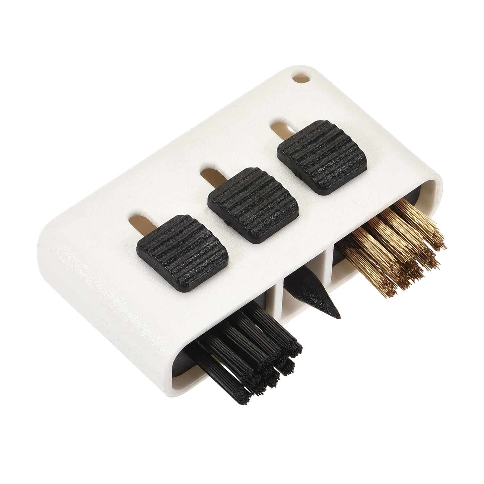 M METERXITY Golf Club Brush - Golf Club Groove Cleaner 3 in 1 Bristle Head Cleaning Tools, Retractable, Apply to Outdoor (White)