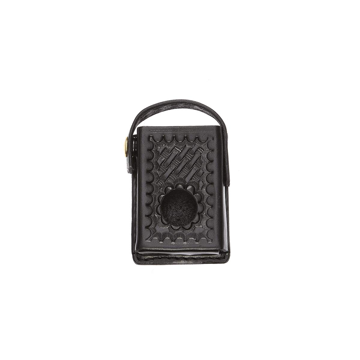 Photo 1 of Aker Leather Products Body Alarm Case Aker Leather 684 Body Alarm Case, Basketweave, Black