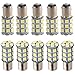 Everbrightt 10-Pack White S25 5050 1157 27SMD LED Replacement Bulb for RV Camper SUV MPV Car Turn Tail Signal Bulb Brake Light Lamp Backup Lamps Bulbs High LUMS (DC-12V) primary