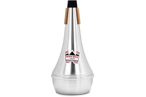 Denis Wick Straight Mute for Trombone, 5505 - Hand-Spun Aluminum Mute with Natural Cork - Brilliant Tone, Reliable Intonation & Tight-Bell Fit for Practice or Performance - 11.1 x 5.4 x 5.4in, 5.15 oz
