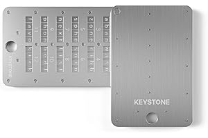 KEYSTONE Crypto Seed Storage, Crypto Steel Capsule Metal Wallet, Cold Storage Backup, 24 Words Bitcoin Key Phrase Storage, Steel Plate, Compatible with Ledger, Trezor, KeepKey (Keystone Tablet Plus)