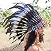Novum Crafts Feather Headdress | Native American Indian Inspired | Blue Tips