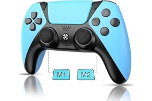 SWTOTK Elite Control for PS4 Controller,PC Controller with Turbo Function and 2 Back Paddles Blue