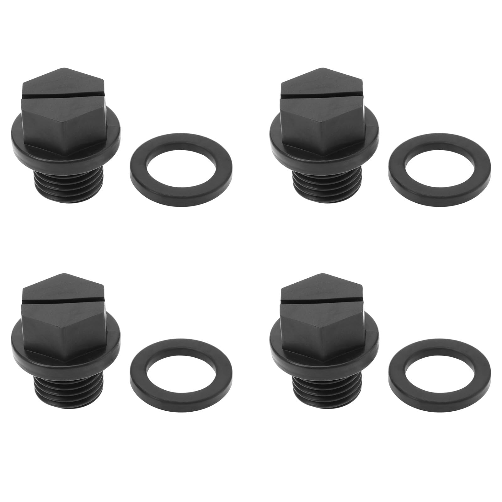 LT Easiyl 4PCS Pool Pump Pipe Plug Drain Plugs with Gaskets Compatible with Hayward SPX1700FG Compatible with Hayward SuperPump SP2600X 19.7x18.7mm Black