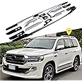 Titopena Silver Luggage Baggage Roof Rack Rail Bar Fit forToyota Land Cruiser FJ200 LC200 2008-2019