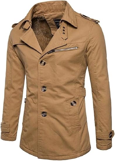 Amazon Sodossny Jp メンズファッションボタンダウンフリースシックパーカーコートトレンチコートアウトウェア 2 Xs コート ジャケット 通販