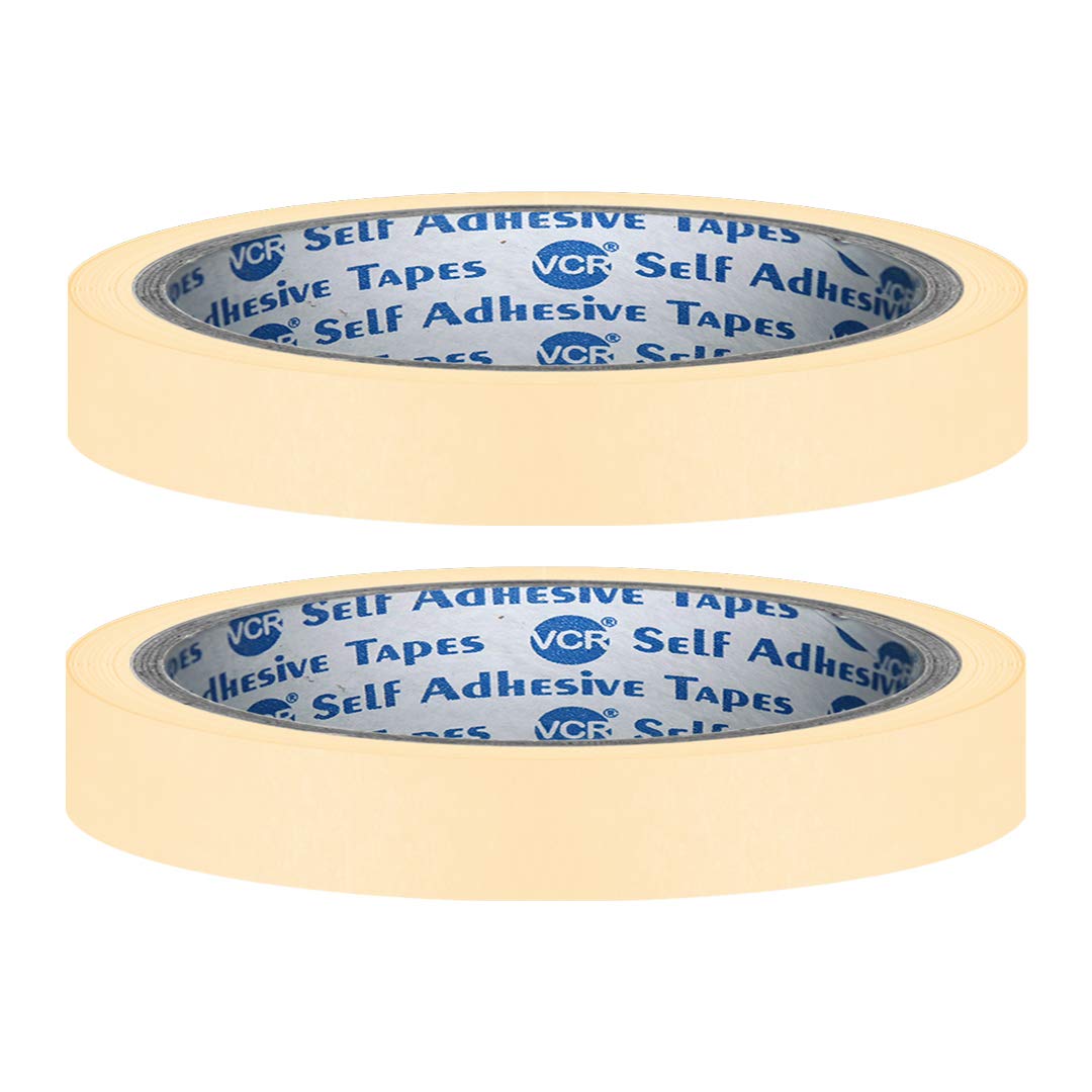 VCR Masking Tape 18 Meters in Length 12mm / 0.5" Width 2 Rolls Per
