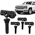 Tire Pressure Sensor 315MHz TPMS Snap-in 4Pcs Replacement for Chevy GMC Cadillac Buick & More Replaces# 13586335, 13581558, 1