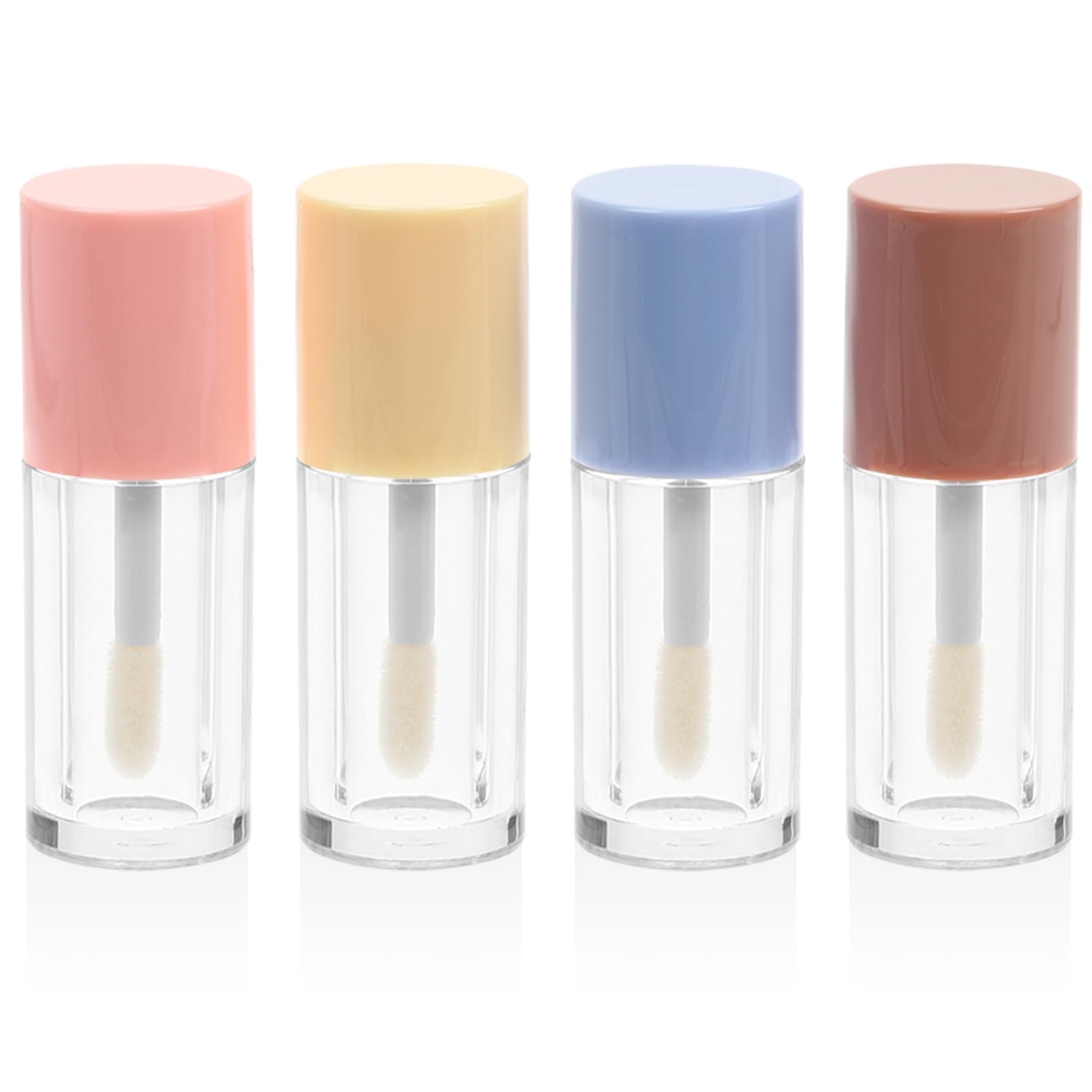 FRCOLOR 4pcs Lip Gloss Empty Bottles Empty Mascara Tube and Wand Lip Color Containers Lip Balm Tubes Lipgloss Tubes Cute Refillable Bottles Packaging Material Multicolor Plastic