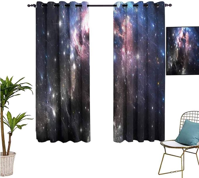 Aishare Store Blackout Curtain Set, Constellation,Vivid Supernova 48