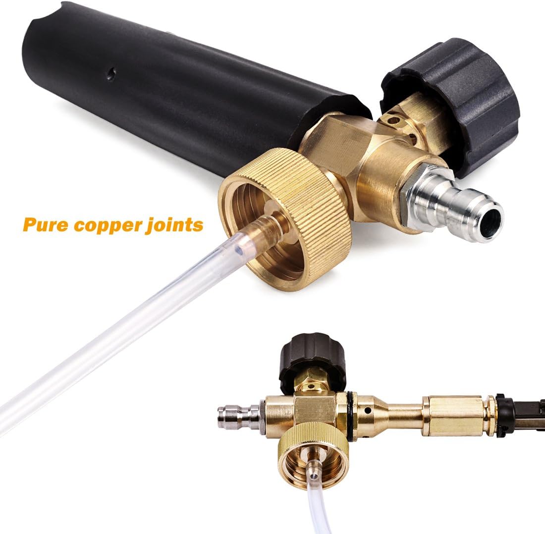Blisstime Snow Foam Lance Car Wash Pressure Washer Jet Wash 1/4" Quick Release Adjustable Foam Cannon: Garden & Outdoor