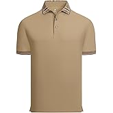 Alex Vando Mens Golf Shirts Moisture Wicking Quick-Dry Short Sleeve Fashion Designed Polo Shirts for Men