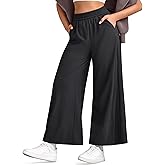 G4Free Lightweight Wide Leg Ankle Pants for Women High Waisted Yoga Trouser with Pockets Loose Fit Petite/Regualr/Tall