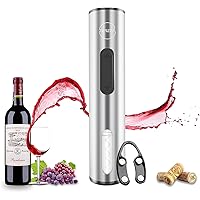 ZEREAA Electric Wine Opener, Battery Operated Automatic Wine Bottle Opener with Foil Cutter, Cordless Stainless Steel…