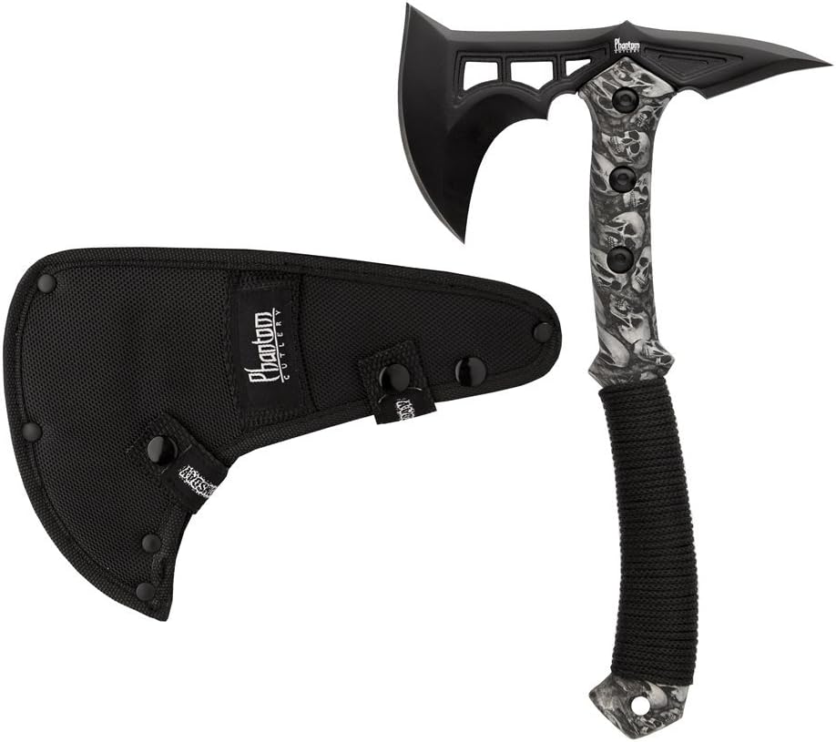 New Doomsday Skull Edition Battle Axe + Free Extra Replacement Handle + Includes a Free Zombie Hunter Toxic Skull Knife - The Fight for Survival Begins Now!