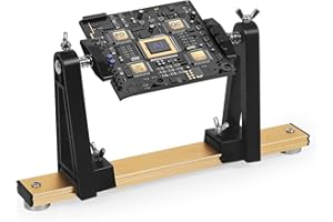 EOOKU Circuit Board Holder Helping Hands for Soldering and Repair, Adjustable 360° Rotation, Strong Magnetic, Potable, Space-Saving and Aluminum Base, Durable for Electronics PCB