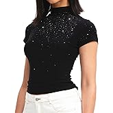 Womens Short Sleeve/Sleeveless Mock Turtleneck Stretch Fitted Underscrubs Layer Tee Tops