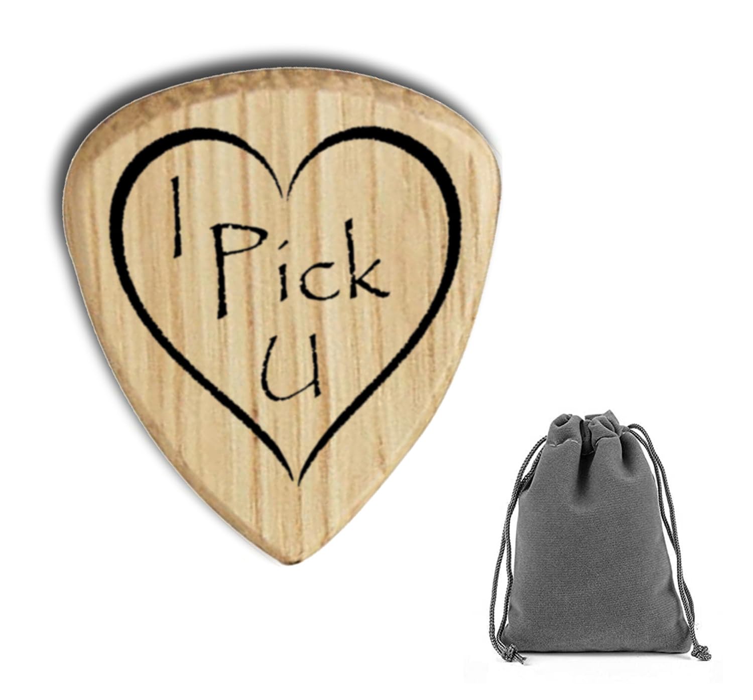 I Pick You Guitar Plectrum - The All Natural Hard Wood Guitar Plectrum Package ! (Maple)