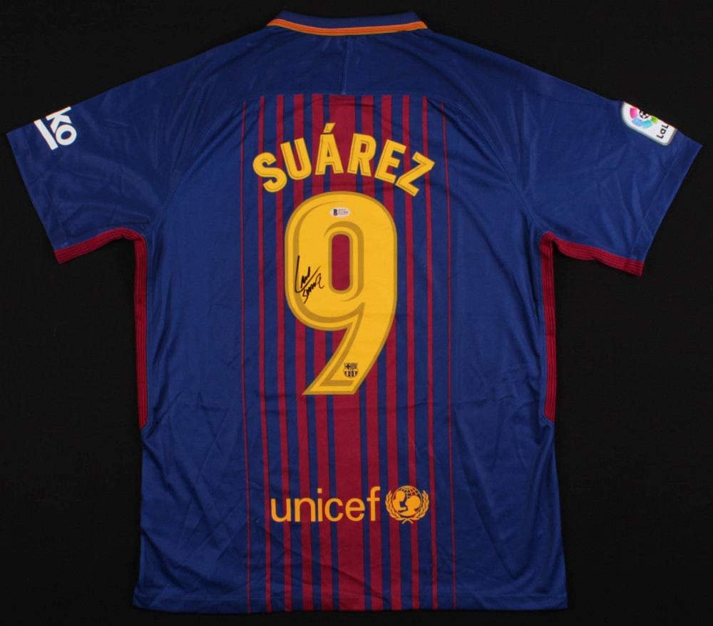 Luis Suarez Signed FC Barcelona Jersey BAS Beckett