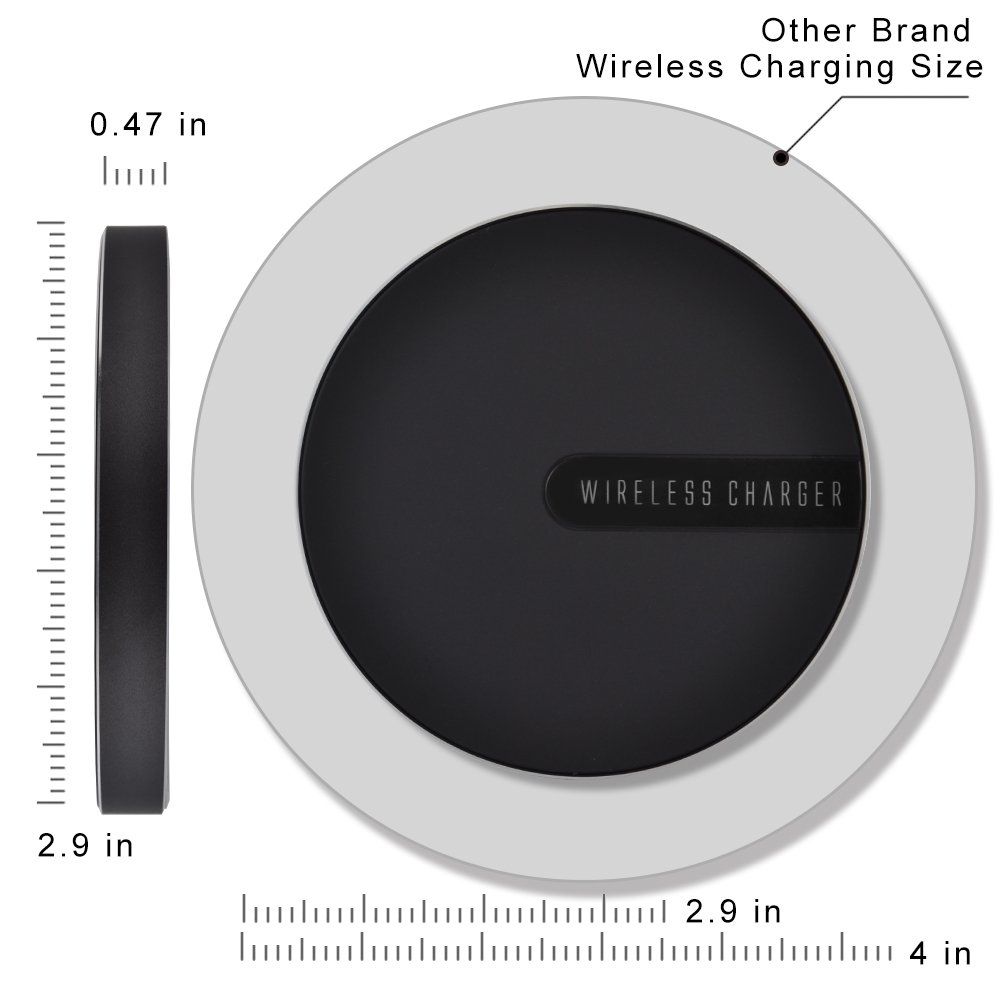 Wireless Charger, olatec 10W Fast Wireless Charger with QC3.0 Adpter for iPhone X 8/8 Plus, Samsung Galaxy S8/Note 8/5/S7, 5W for Galaxy S9/S9 Plus and All Qi Enabled Phones-Black