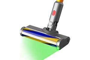 DYSOLVE Dust Detect Vacuum Attachments for Dyson V7 V8 V10 V11 V15 Cordless Cleaners, Hardwood Floor Soft Roller Brush Head Replacement Motorhead Accessories Parts with Green Light
