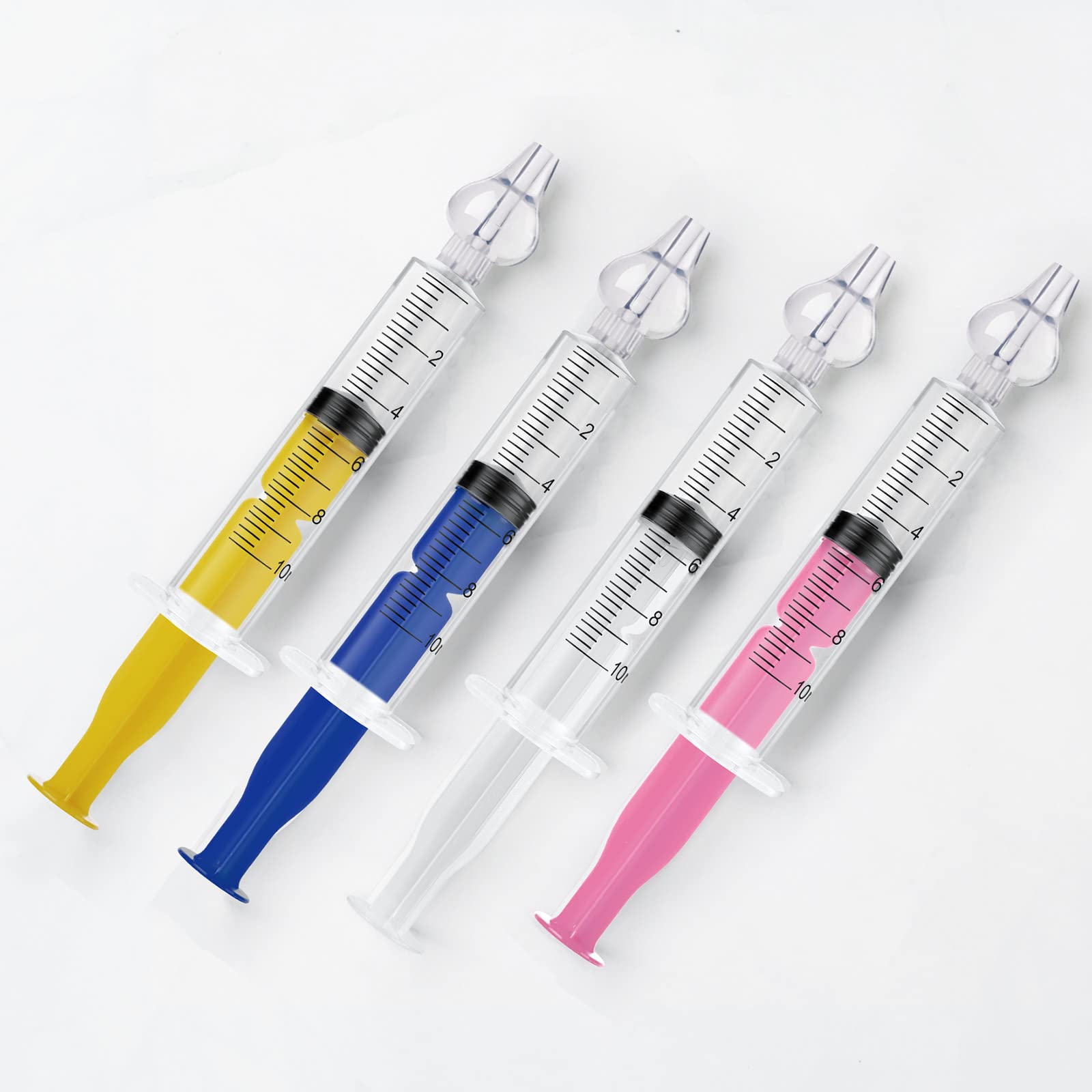 Baby Nasal Irrigator, 4PCS Nasal Syringe for Baby, Syringe Nasal Irrigator with Tweezers & Cleaning Brush, Baby Nasal Aspirator with Silicone Nasal Suction Tips Portable Baby Nasal Syringe