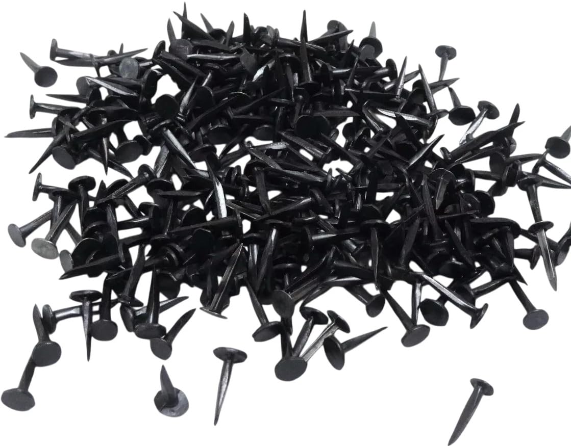 Merriway BH02815 (100 gm) Blued Cut Carpet Upholstery Tacks Nails, 13 mm - Pack of 100 gm, black