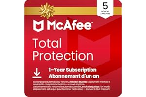 McAfee Total Protection 2026 Ready | 5 Device | Cybersecurity Software Includes Antivirus, Secure VPN, Password Manager, Dark