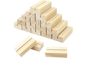 18-Piece Wooden Place Card Holder Set – Elegant Table Number & Photo Display Stands for Weddings, Birthdays, Ceremonies – Acr