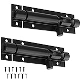Bivethoi 2 PCS 3 Inch Barrel Bolt Latch Black Door