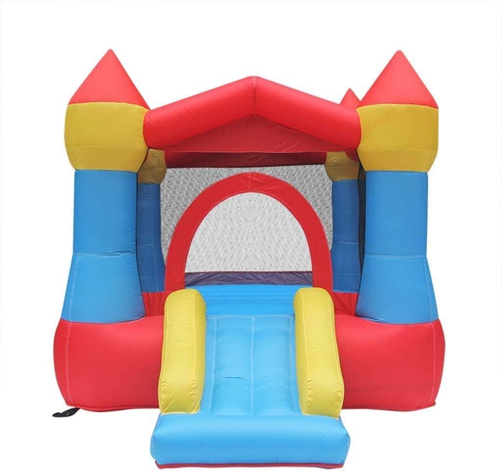 WHTBB Inflatable Bounce Castle, Jumping Bouncing House with Slide and Jumping Area, Protective Mesh Wall